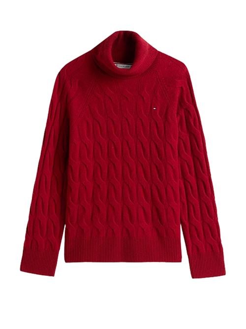 Maglioncino a collo alto a trecce Tommy Hilfiger | WW0WW46791XIT